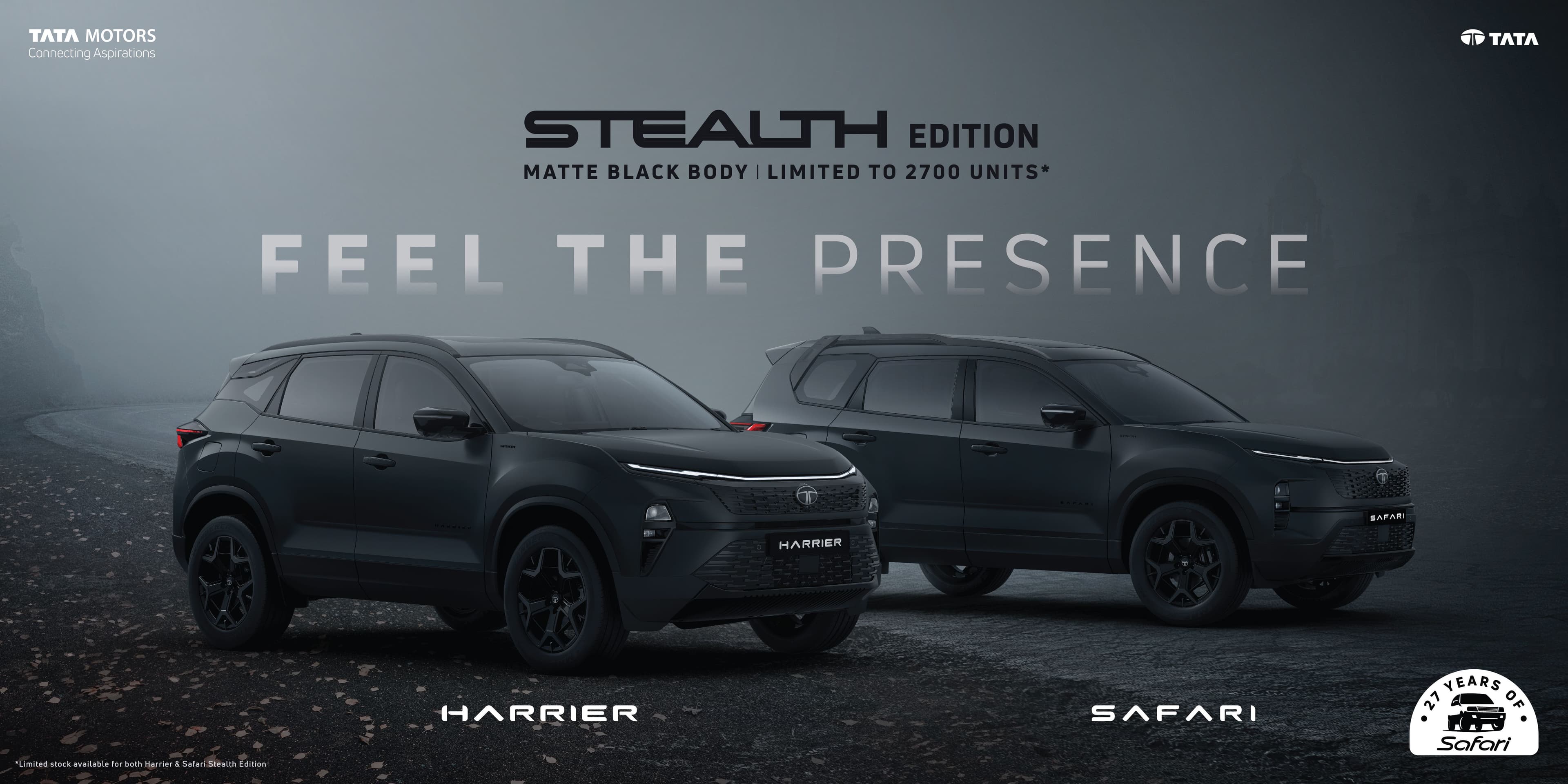 The Timeless Tata Safari turns 27 : Tata Motors celebrates by launching an exclusive STEALTH edition